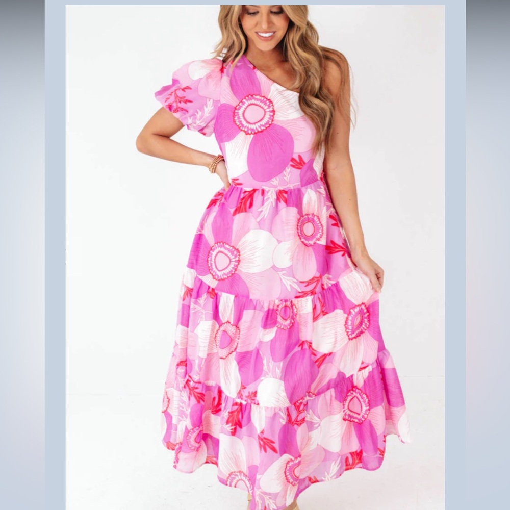 J.Marie ‘Maisie’ One Shoulder Midi Dress